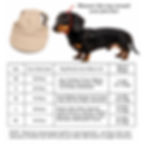 Cotton dog cap size chart by Hendricks and Maple