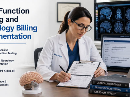 Brain Function Testing and Neurology Billing Documentation
