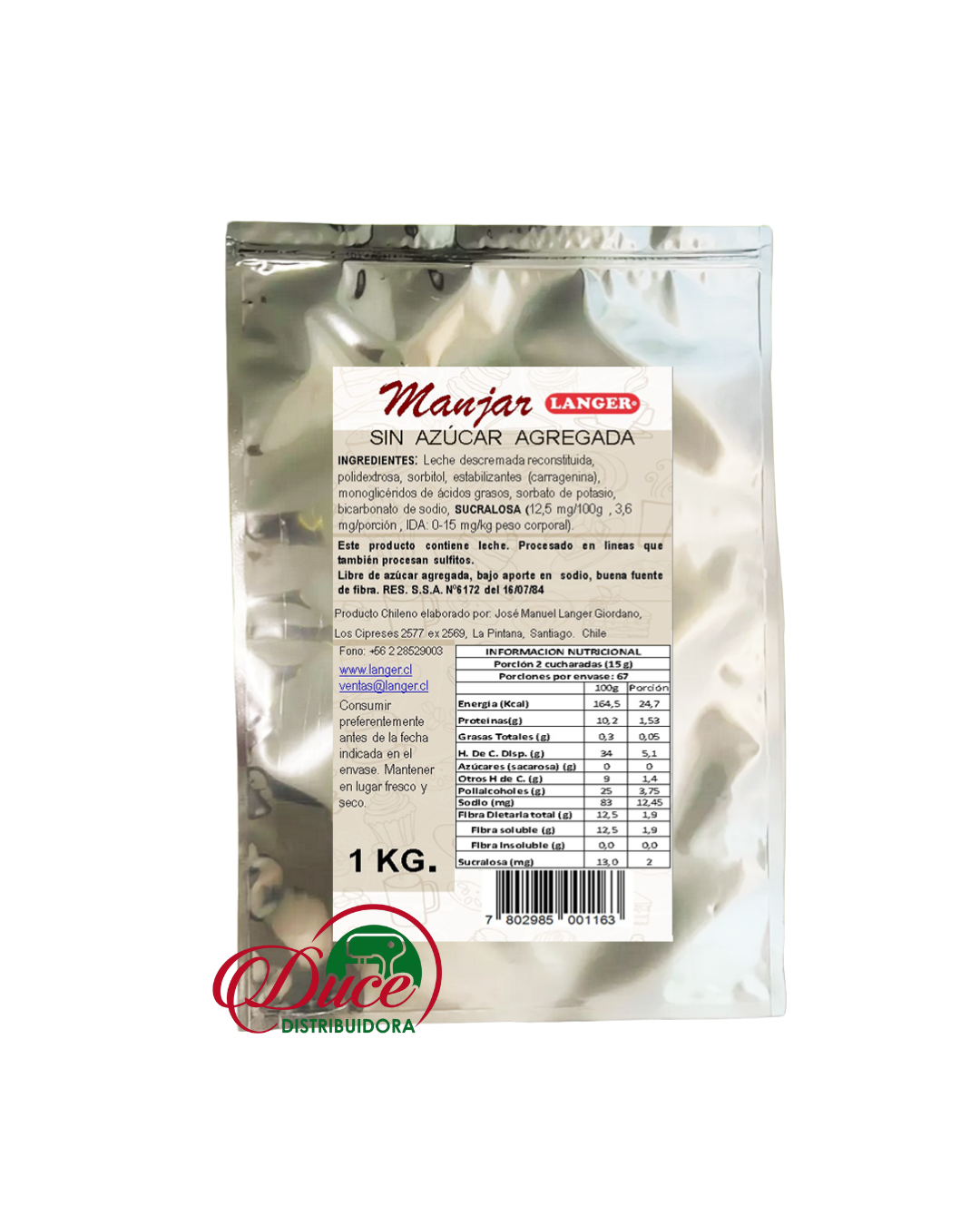 Manjar sin azucar Langer