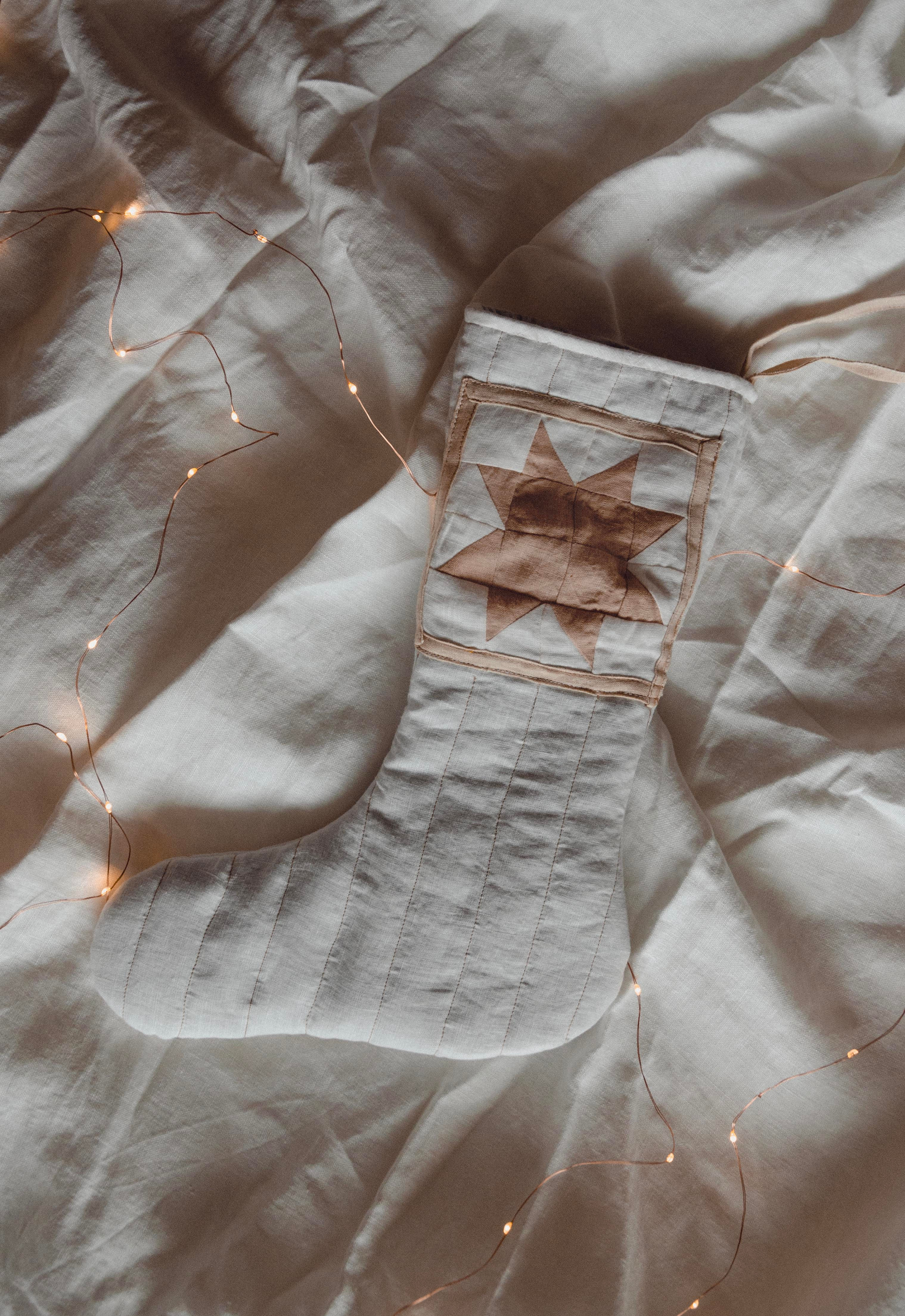 Christmas stocking naturally dyed