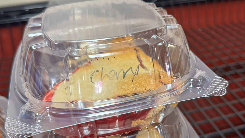 Kylie chose a slice of Cherry Pie