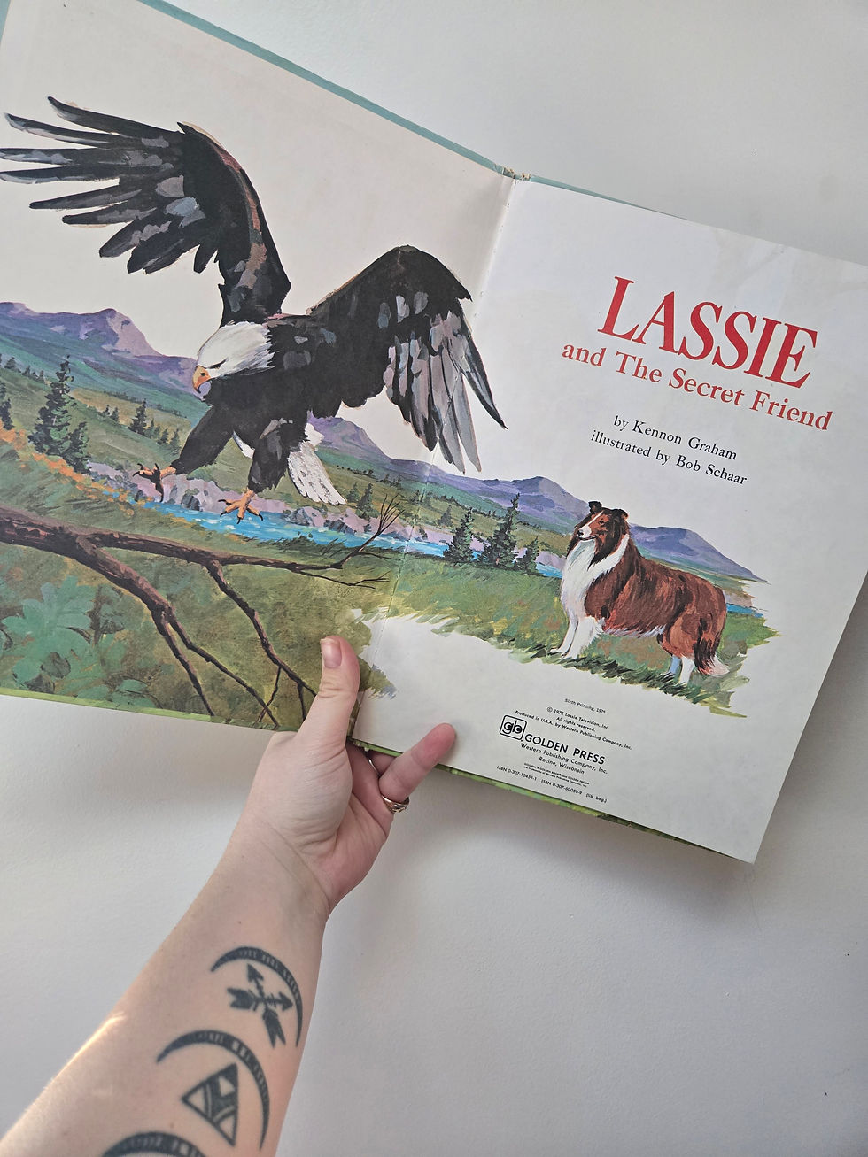 Thumbnail: vintage lassie and the secret friend hardcover book front view