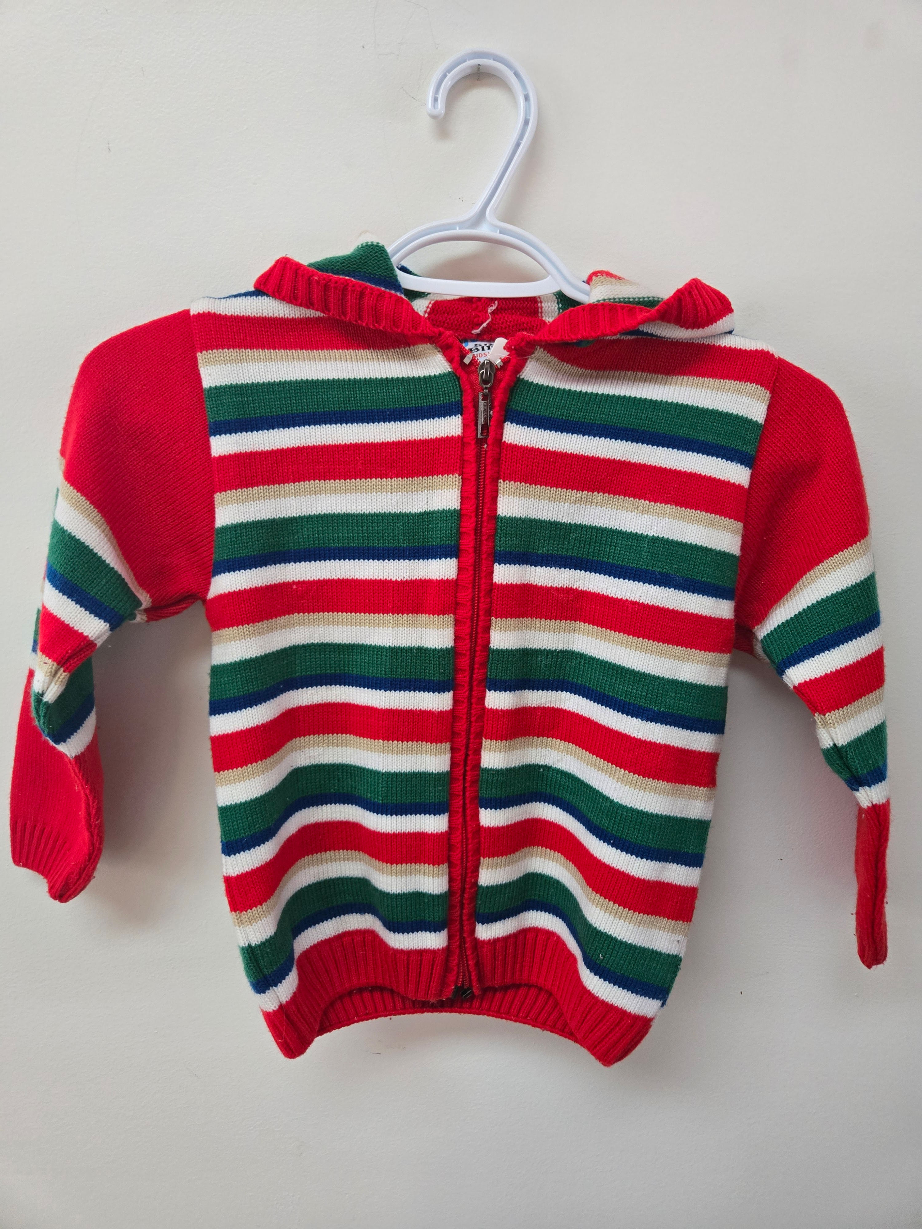 vintage sky bird kids acrylic sweater front view