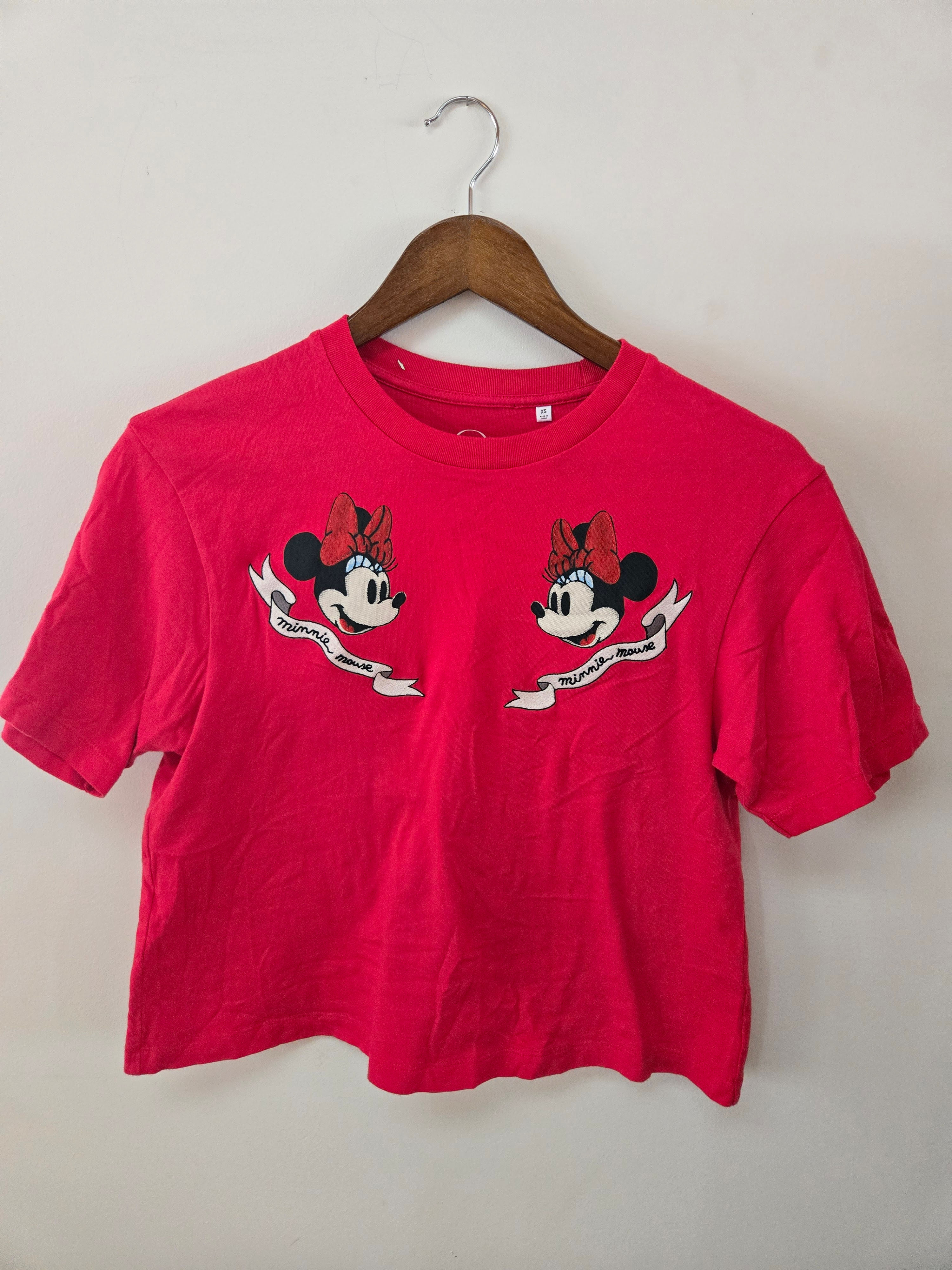 retro minnie mouse crop tee UNI QLD front view