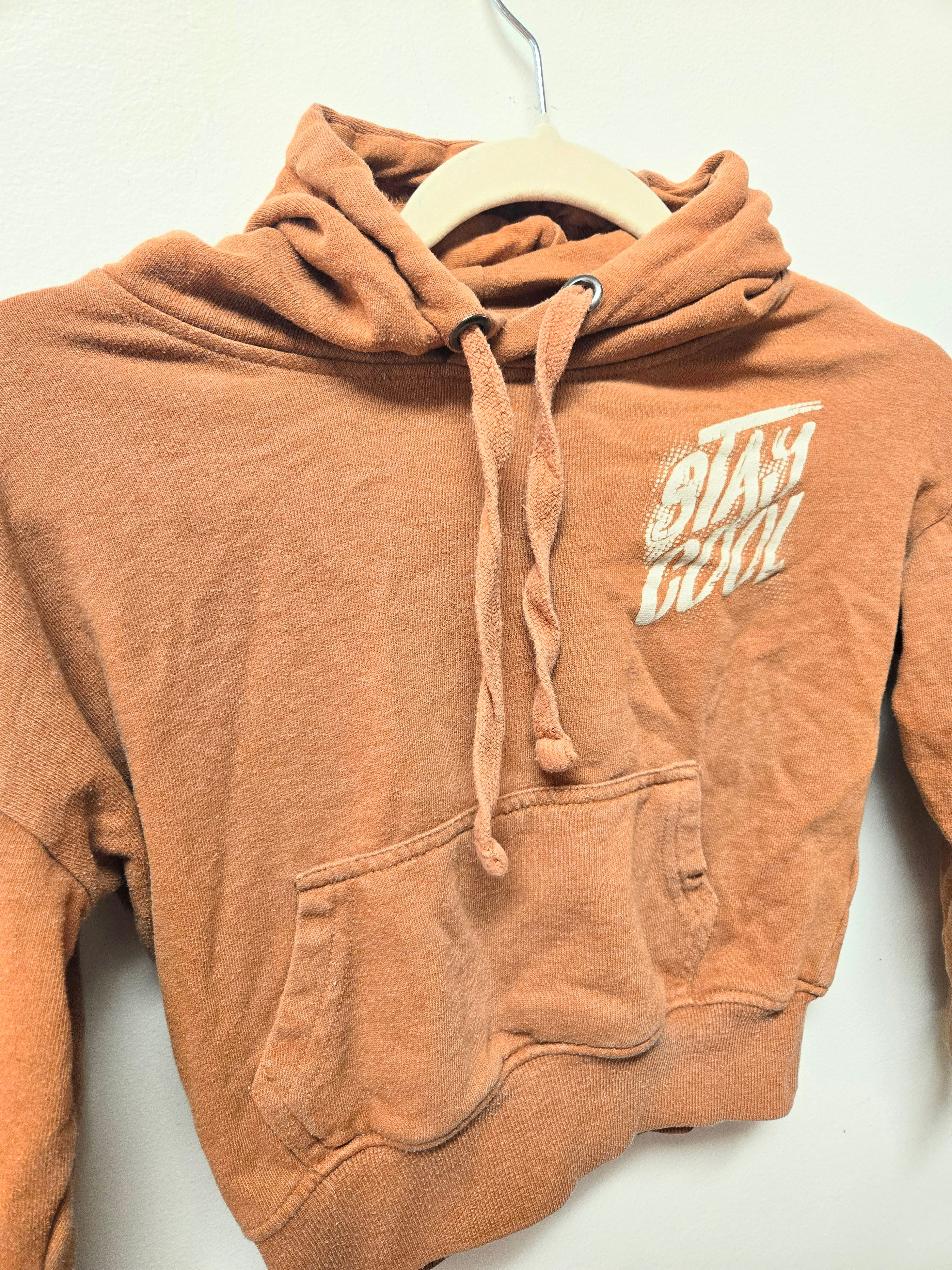 Monkey Bars Stay Cool brown hoodie for kids front view