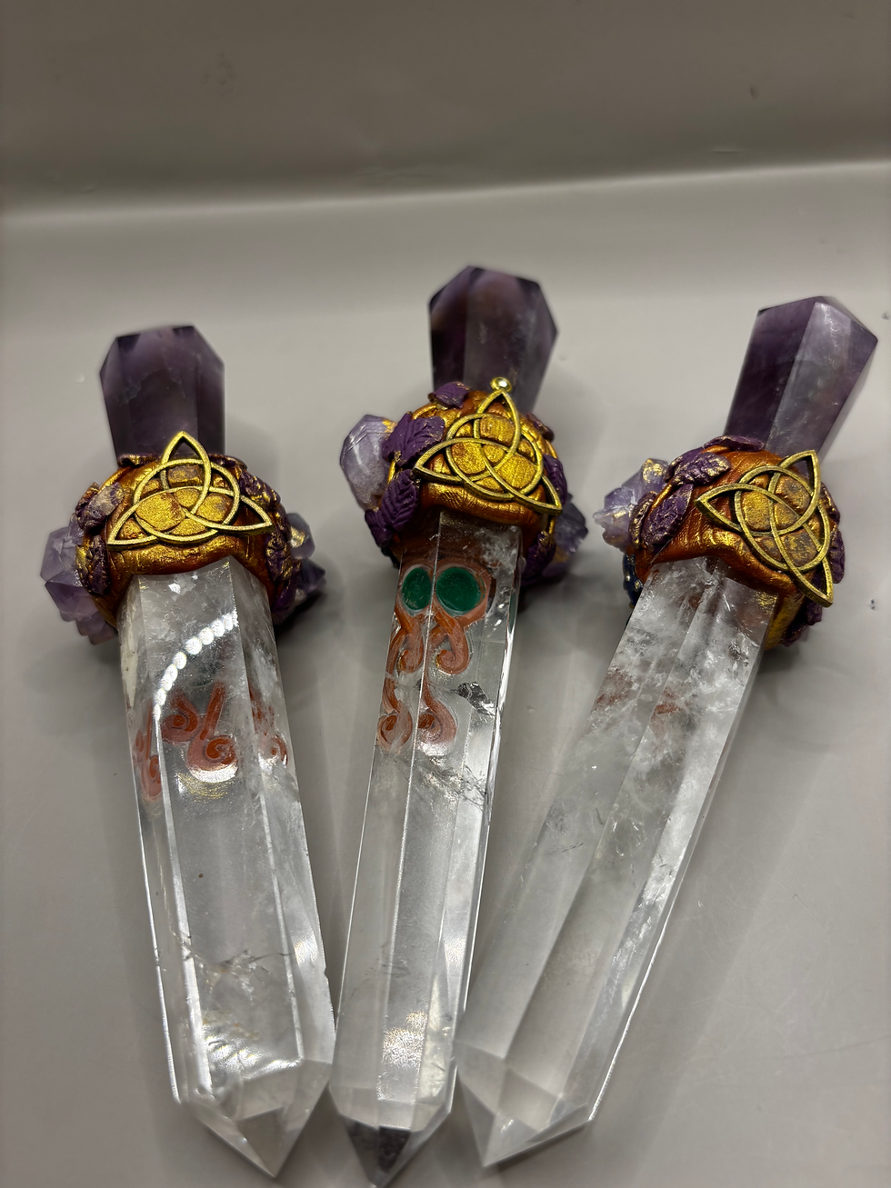 Thumbnail: Clear Quartz and Amethyst Scepter 