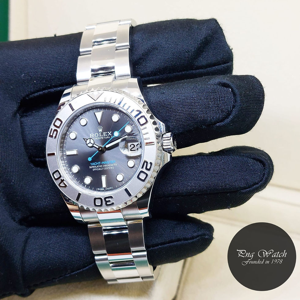 Rolex 37mm Oyster Perpetual Dark Rhodium Dial Yachtmaster REF: 268622 (2)