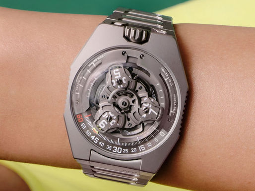 【2023新錶】URWERK | UR-100V Magic T 漫遊衛星 細微曼妙鈦金屬處理和畫龍點睛新色點綴