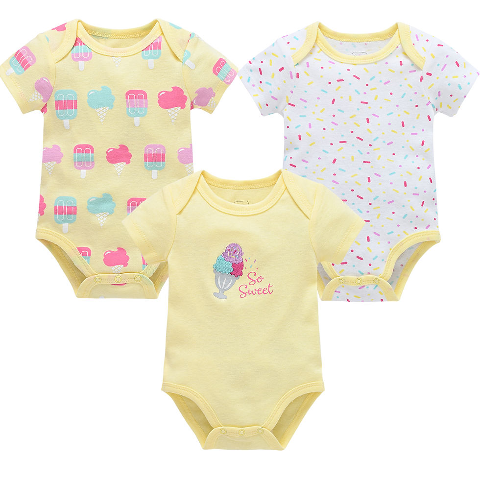 Thumbnail: 3/6 pcs a lot Baby Girls Clothes  pour nouveaux Cotton Short Sleeve Girl Bodysui