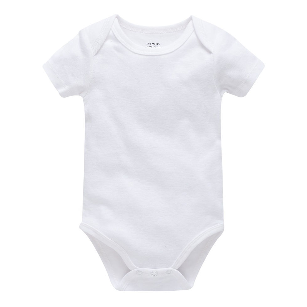 Thumbnail: Kavkas 3PCS 5PCS Baby Boys Girls Clothes Solid White Short Sleeve Cotton Baby Bo