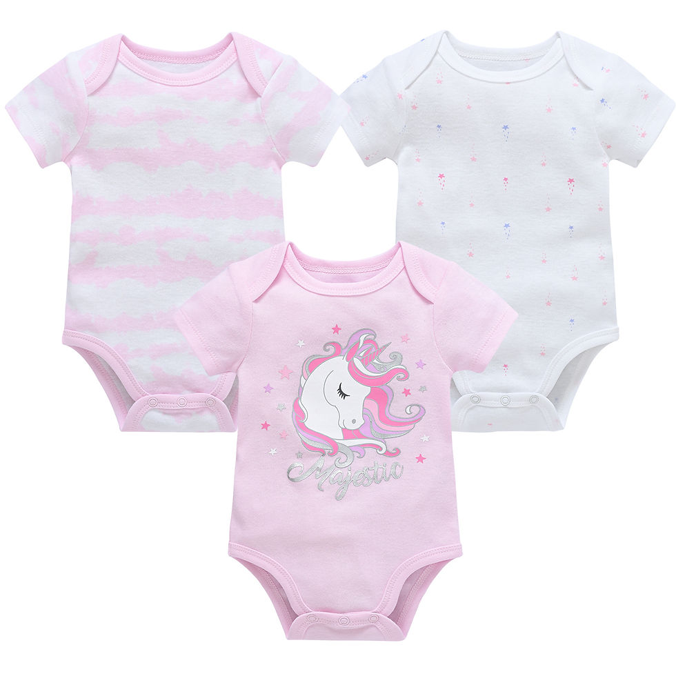 Thumbnail: 3/6 pcs a lot Baby Girls Clothes  pour nouveaux Cotton Short Sleeve Girl Bodysui