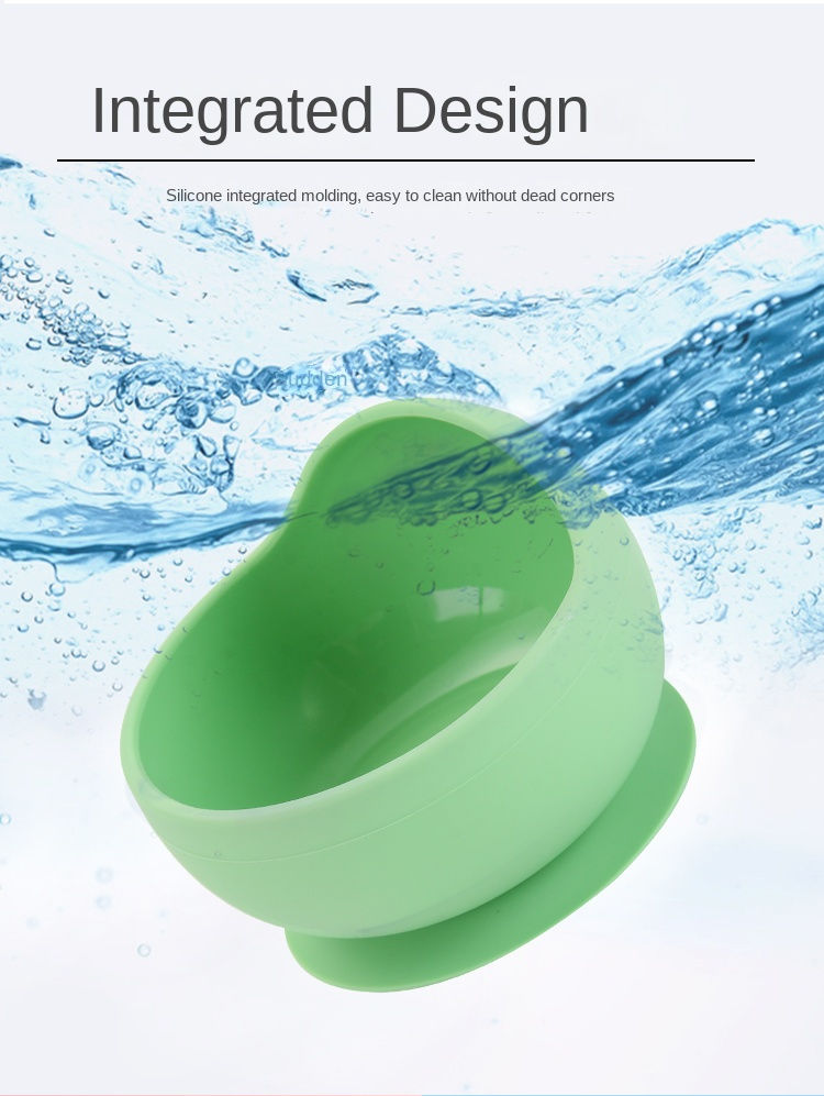 Thumbnail: 28Colors Baby Silicone Suction Bowls for Kids Waterproof Baby Feeding Tableware 