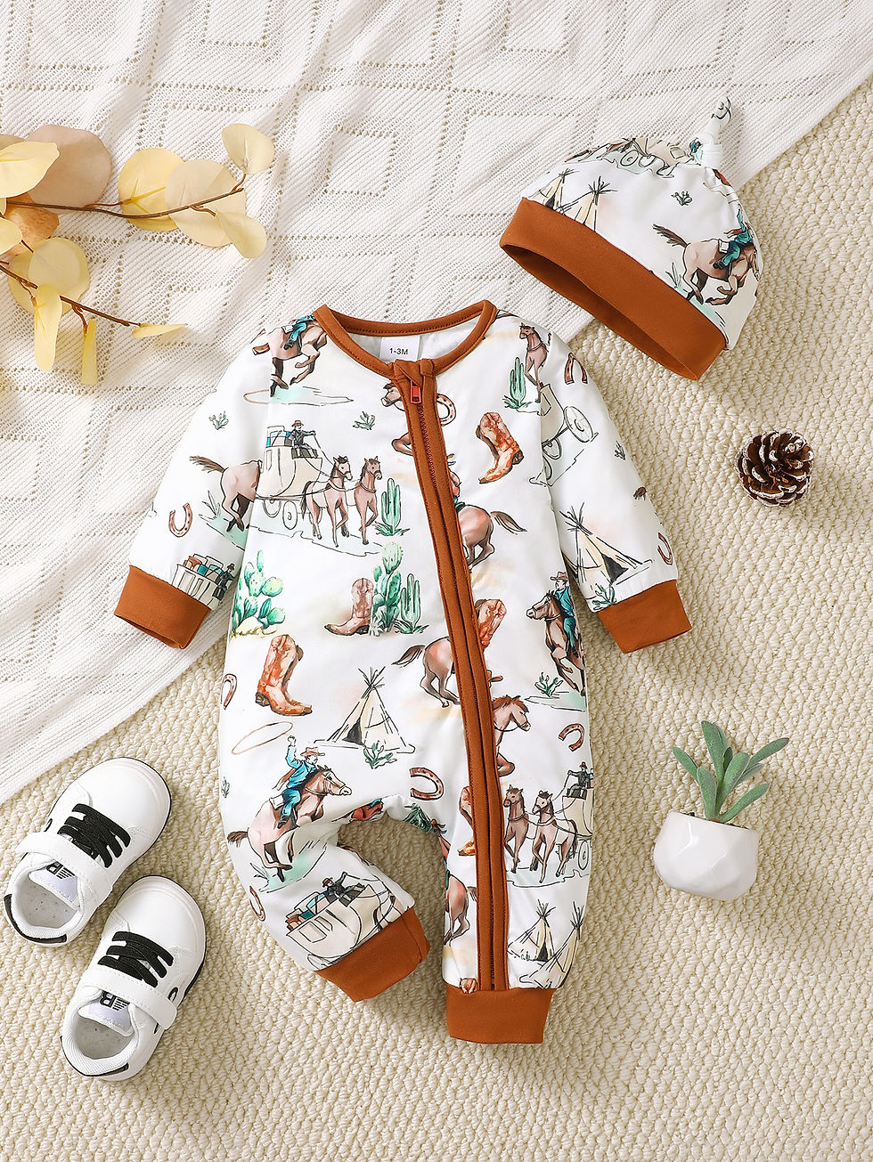 Thumbnail: Winter Newborn Infant Baby Boys Romper Bear Print Long Sleeve Button Up Front Ro