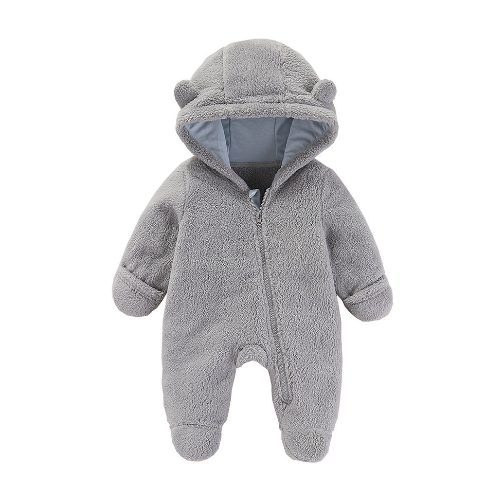 Thumbnail: Newborn Baby Flannel Rompers Soft Warm Autumn Winter Bodysuit for Boys & Girls C