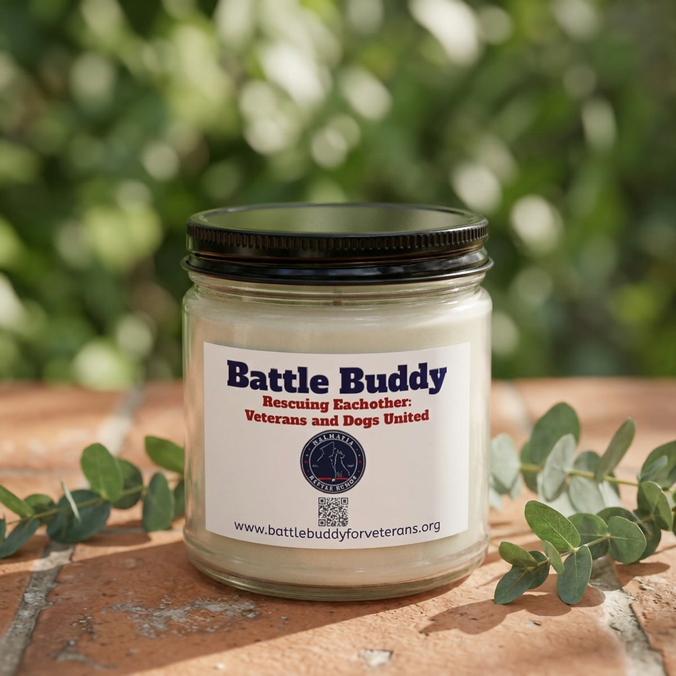 Thumbnail: Battle Buddy Soy Candle — Veterans & Service Dog Support (4oz & 9oz)