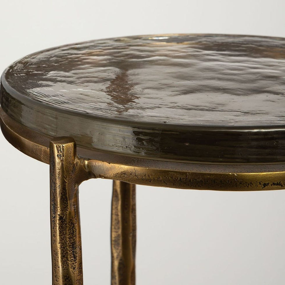 Thumbnail: Eternity Outdoor Accent Table, Brass