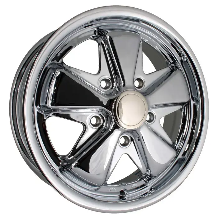 SSP Fooks Alloy Wheel Chrome 5.5x15", 5x130 PCD, ET45: Golf Mk1 (75–83), Golf Mk