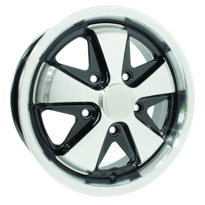 SSP Fooks Alloy Wheel Black and Polished 5.5x15", 5x112 PCD, ET20: T2 Bay (71–79