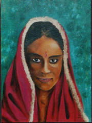 jeune fille à New Delhi (Inde)