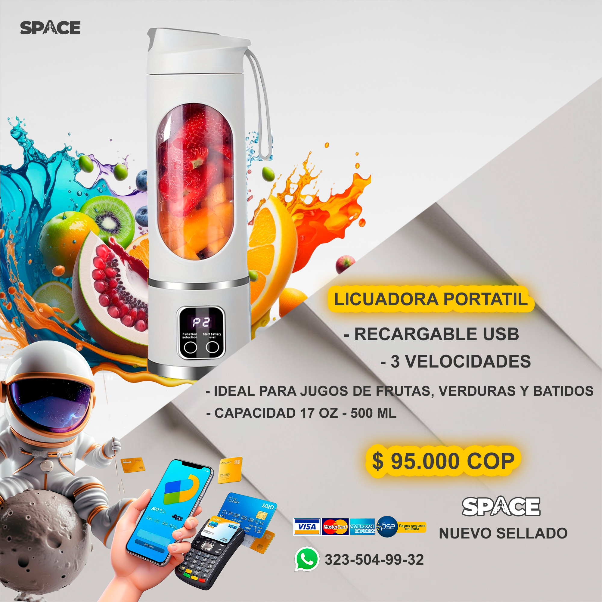 Licuadora Portátil Recargable
