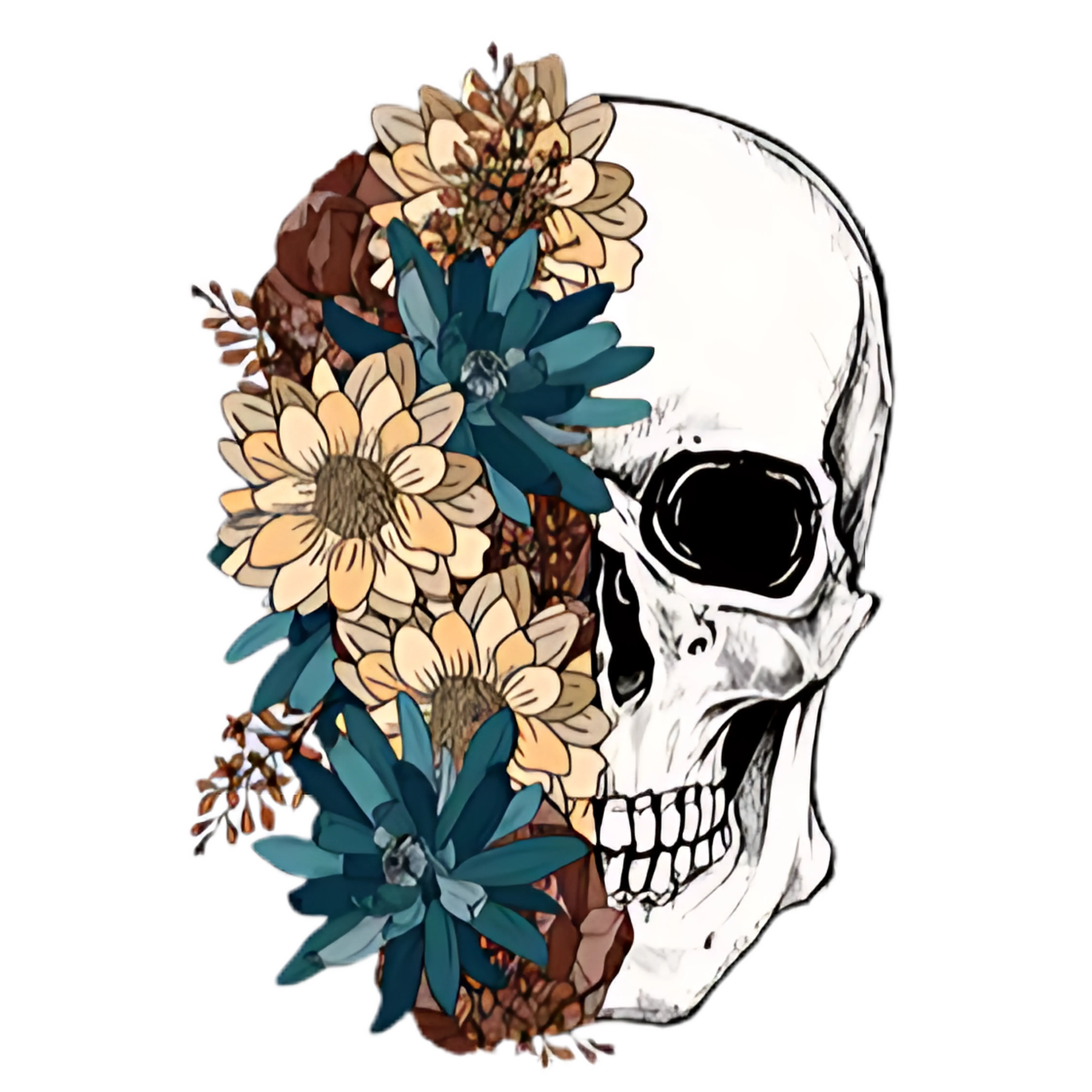 500 Floral Skull