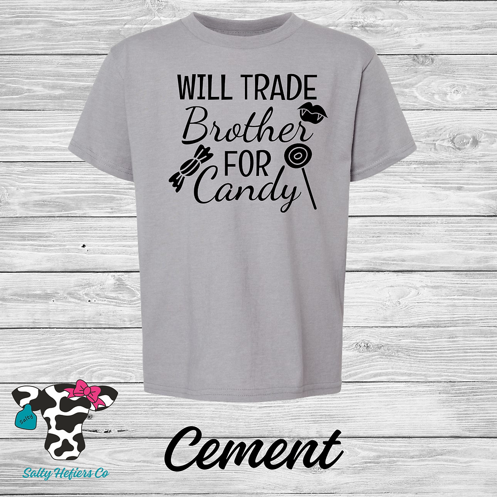 Will Trade Brother for Candy Black - Youth T-Shirts