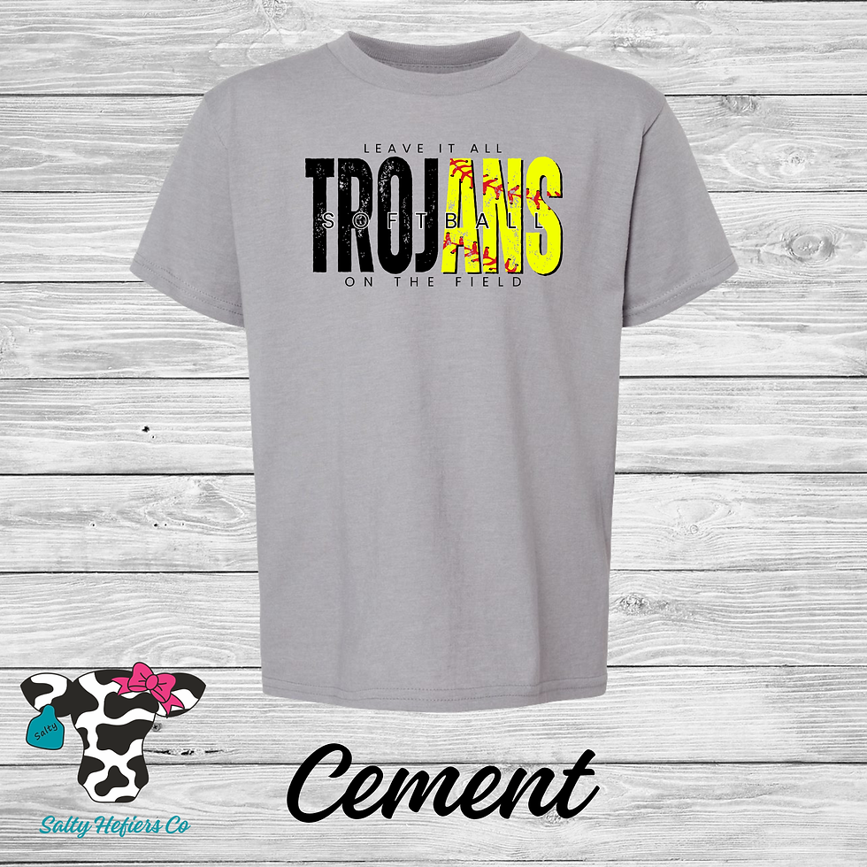 Trojans Softball Leave It All On The Feild- Youth T-Shirt