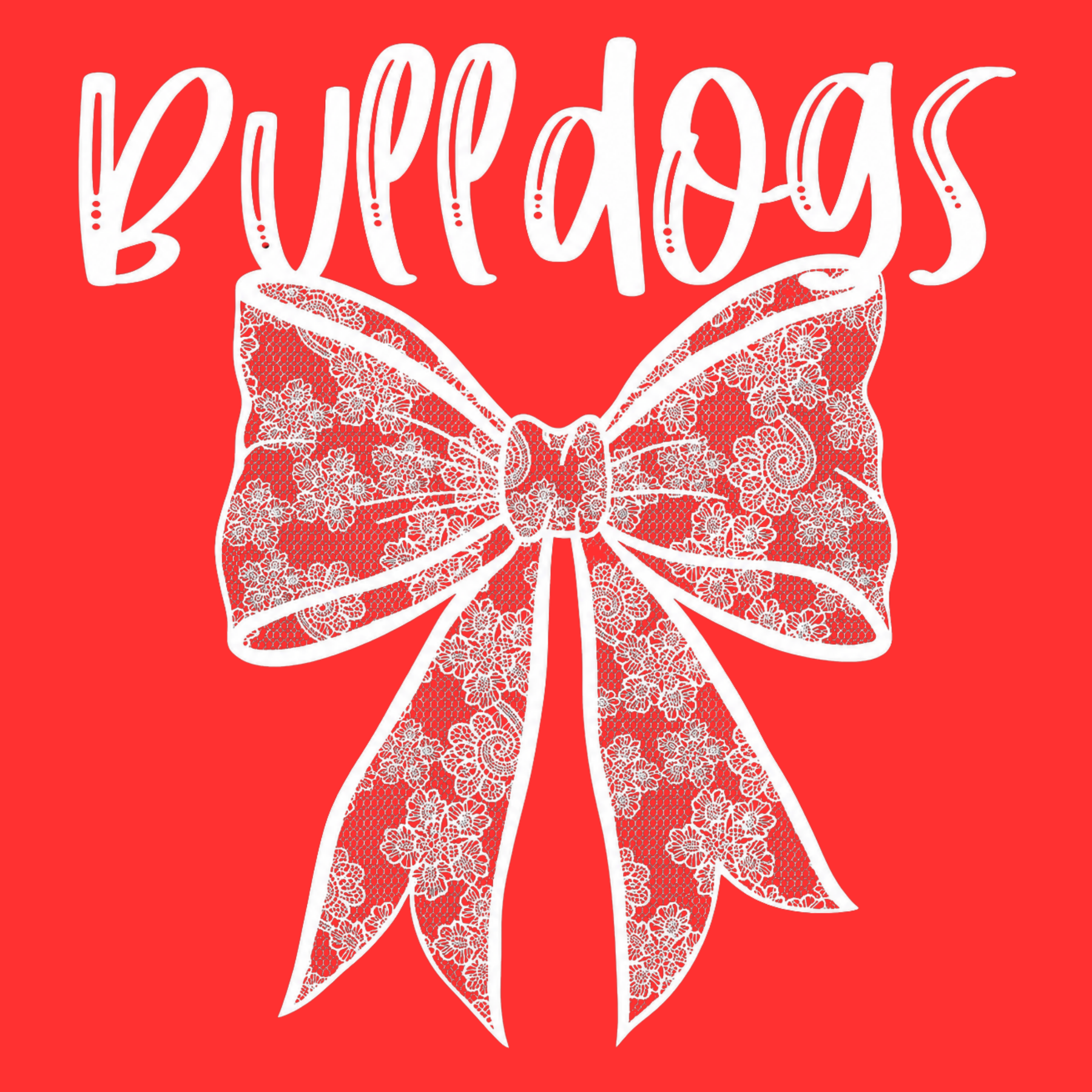 1510 Bulldogs Lace Bow
