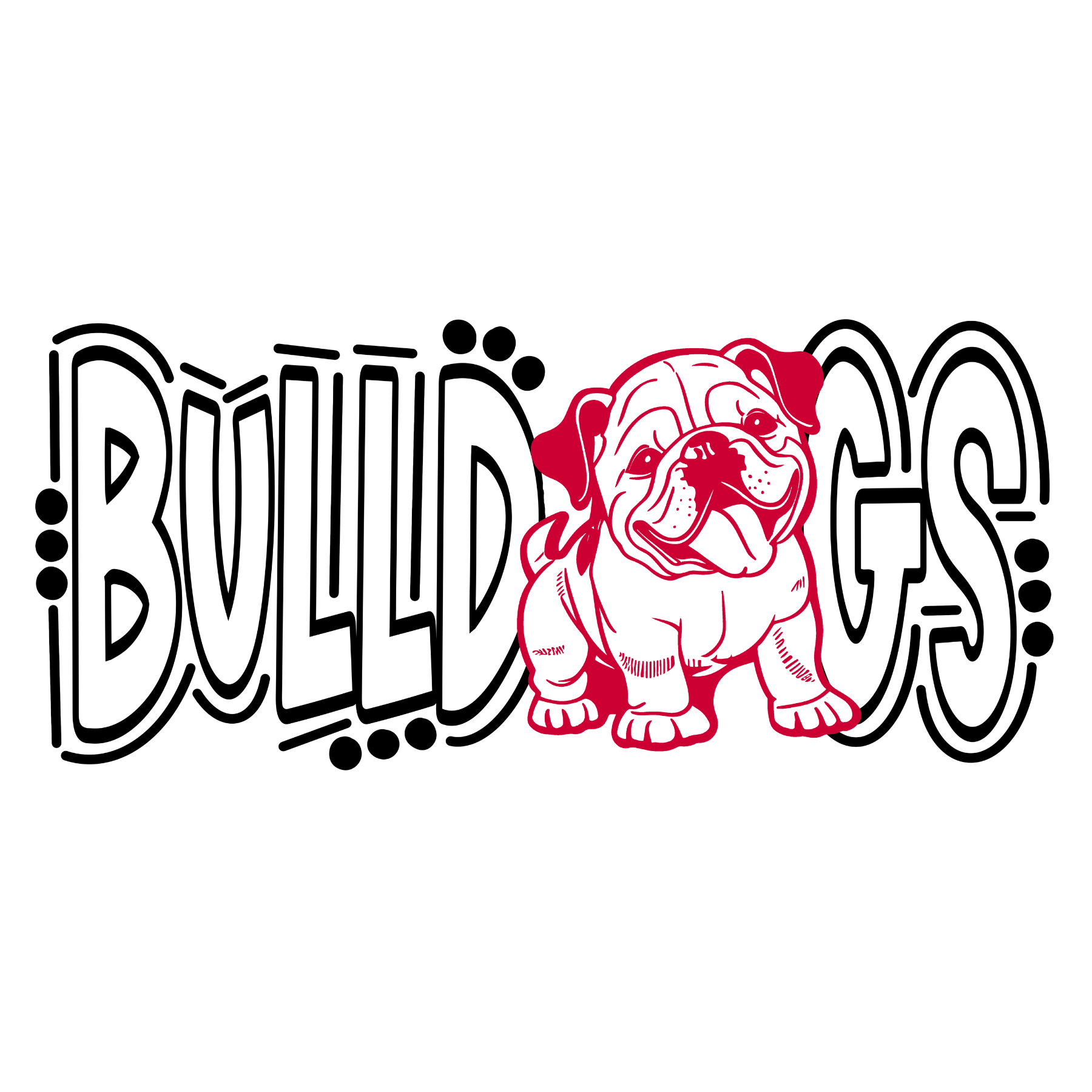 1010 Bulldogs Black & Red