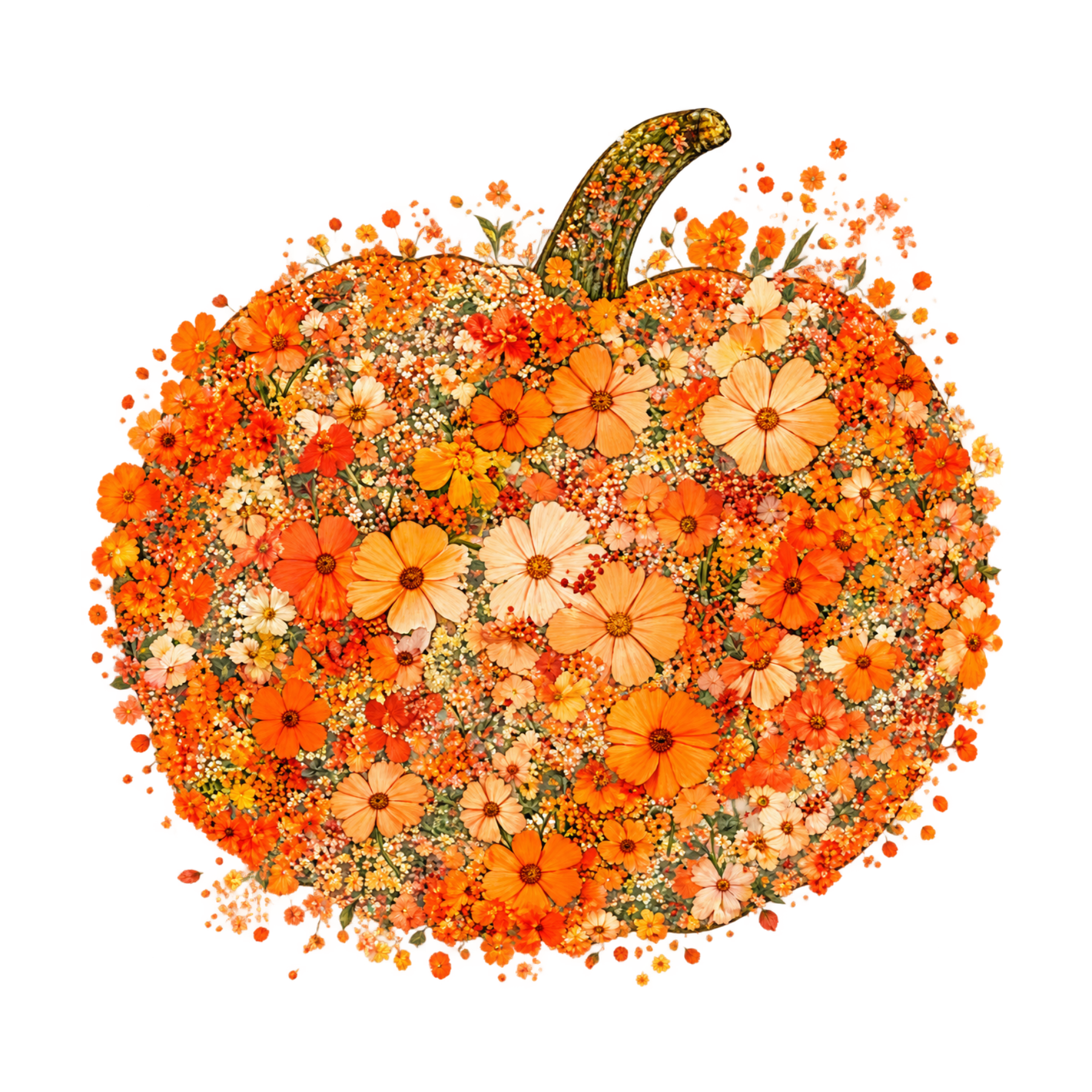 267 Floral Pumpkin
