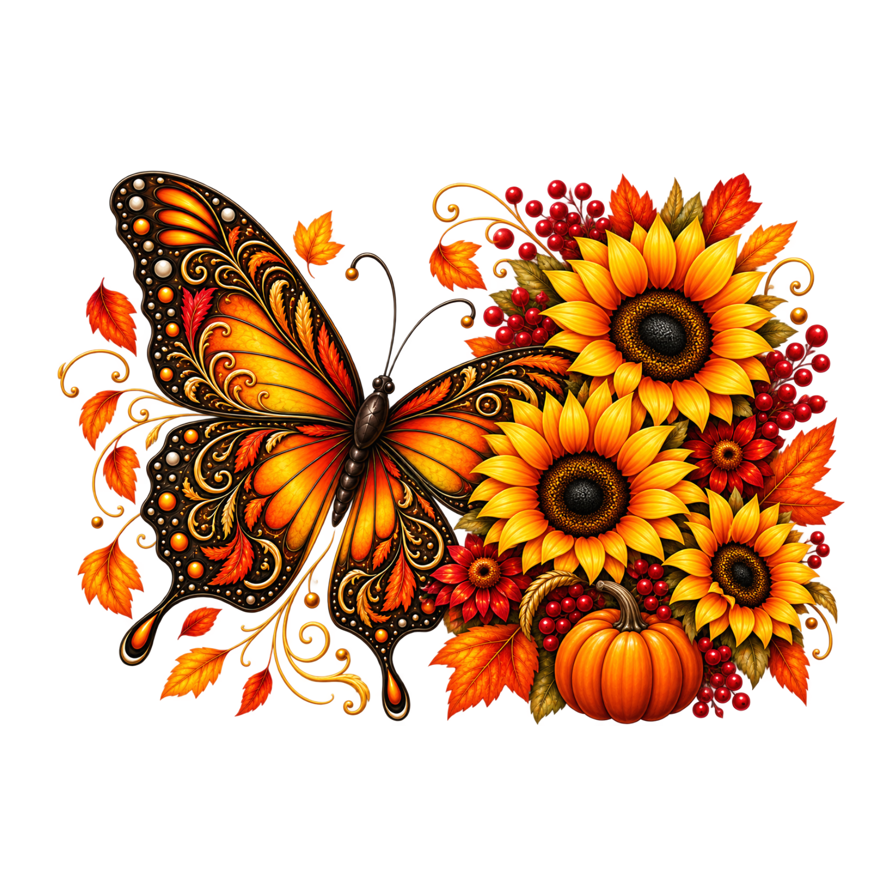 1112 Butterfly Sunflower
