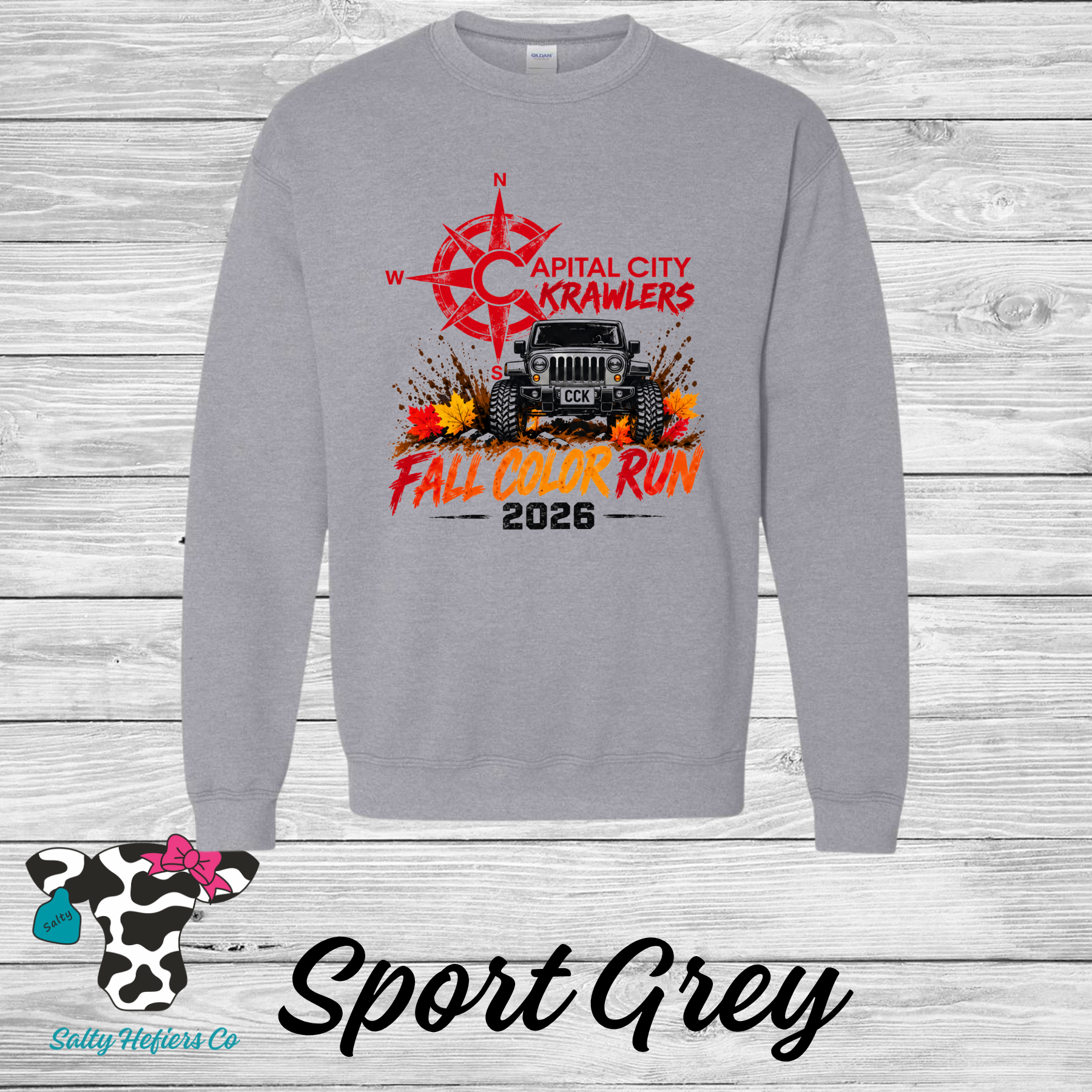 Color Run Crew Neck Sweatshirt