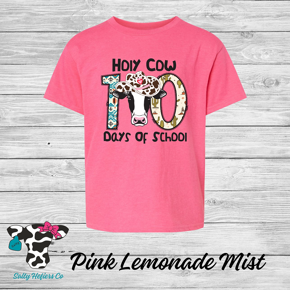 Holy Cow 100 Days Of School - Youth T-Shirt