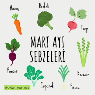 Mart Ayı Sebzeleri