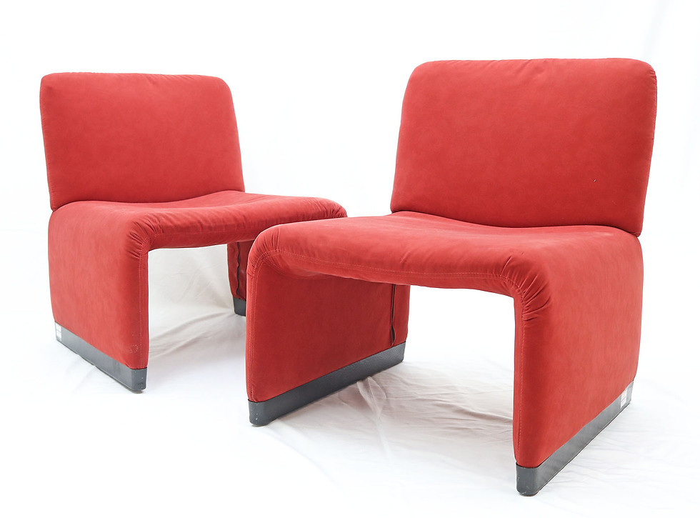 Miniatura: Sillon PirettI en textil rojo