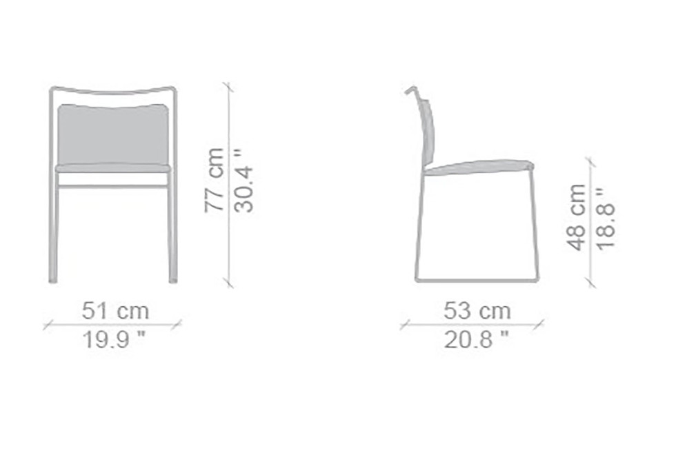 Miniatura: 4 Sillas Tulu - Cassina , años 60