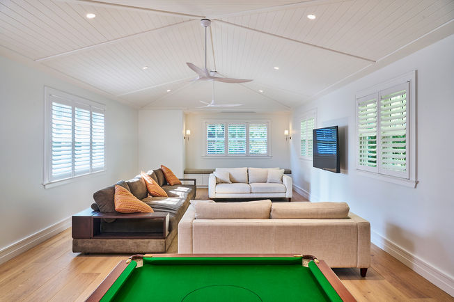 display home furniture fittings fixtures bath tube lounge vanity unit powder room chairs couch carpet mat sunset green grass