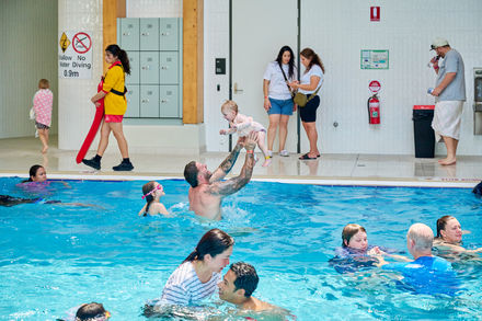 liesure centre, swimming pool, constructio, architecture, architecture photography, South West Sydney, timber beams, gym equipment, children swimming, basket ball courts, timber floor, spa, tiles, photoshop