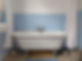bathroom renovation , with wood panelling and tiled flooring, underfloor heating , new fre