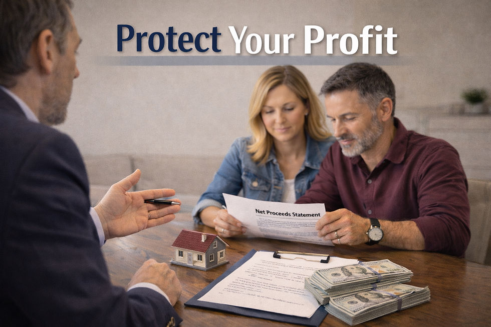 Seller reviewing final negotiated terms before closing on a Central Coast home sale