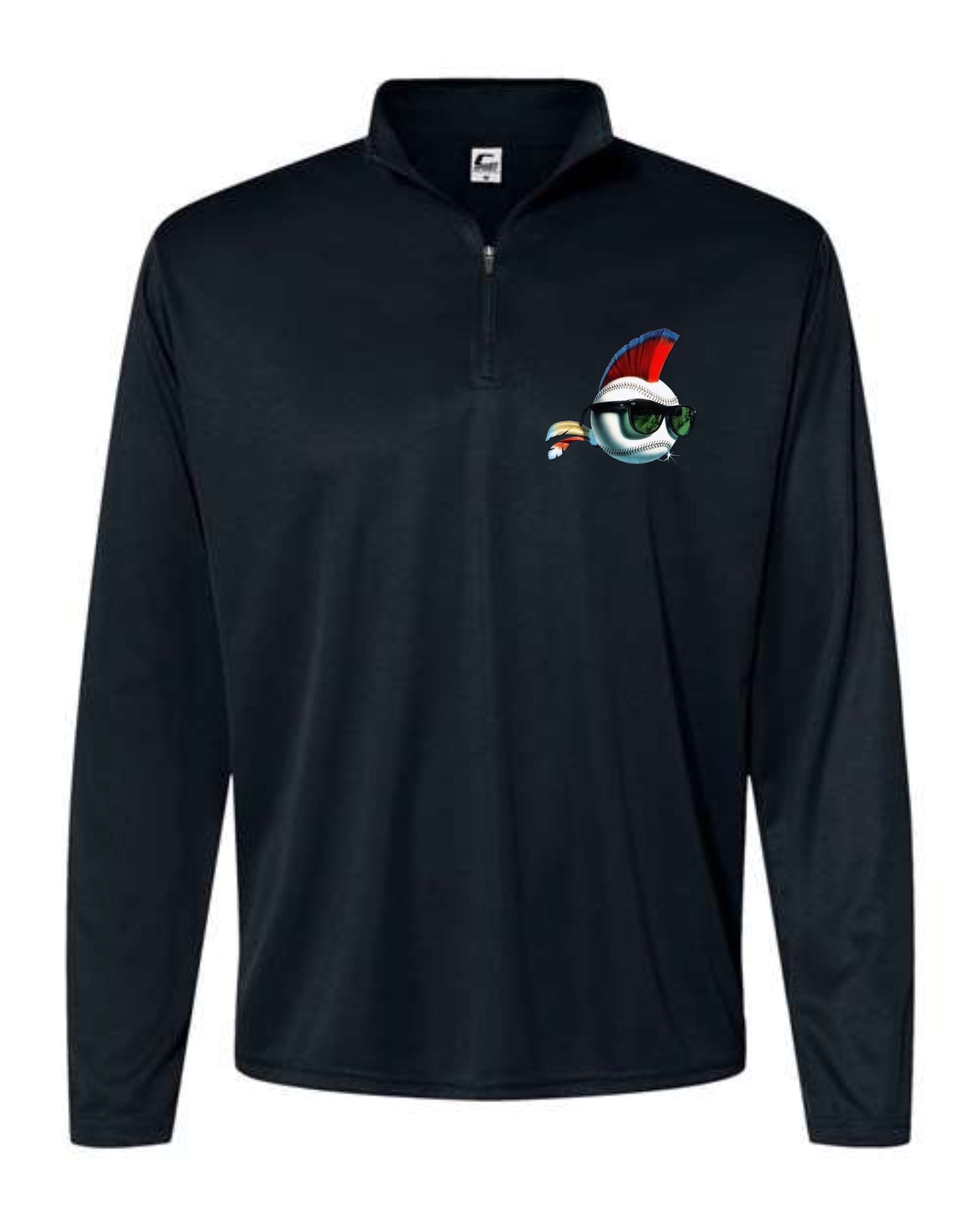 ROAD WARRIORS MASCOT QUARTER ZIP PULLOVER BLK