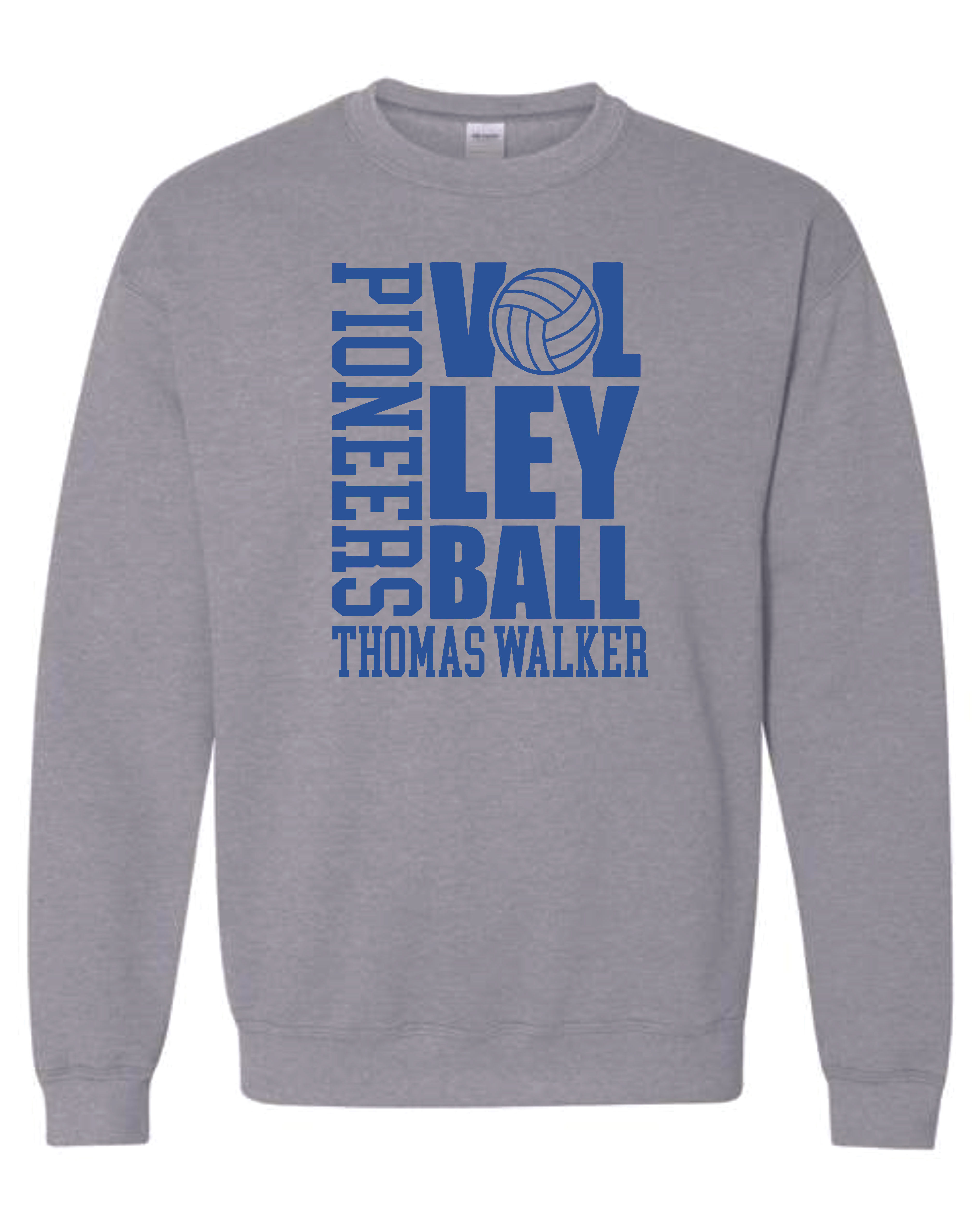 PIONEERS VOLLEYBALL STACKED CREWNECK SWEATSHIRT