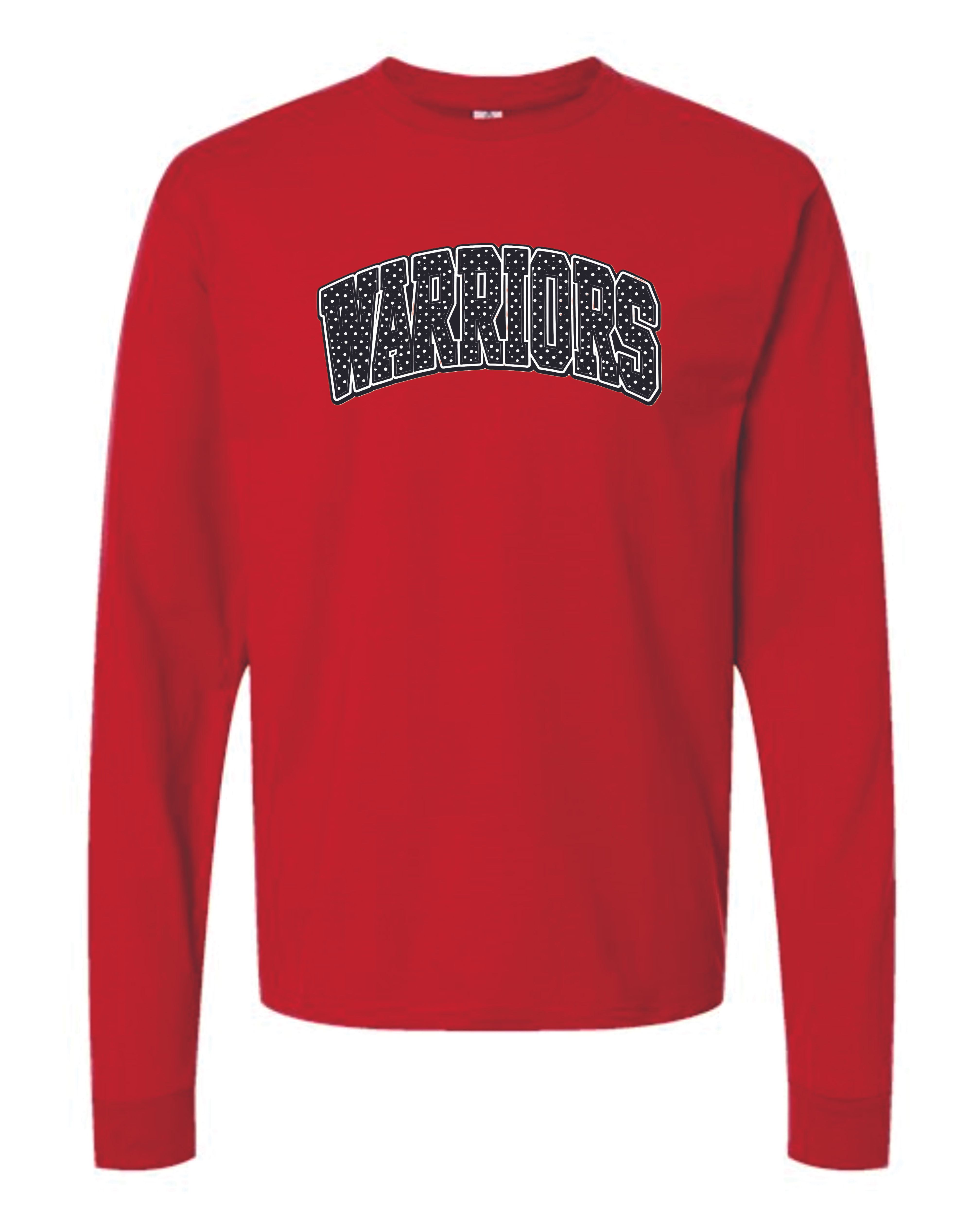 WARRIORS MINI POLKA DOT DESIGN LONG SLEEVE TSHIRT
