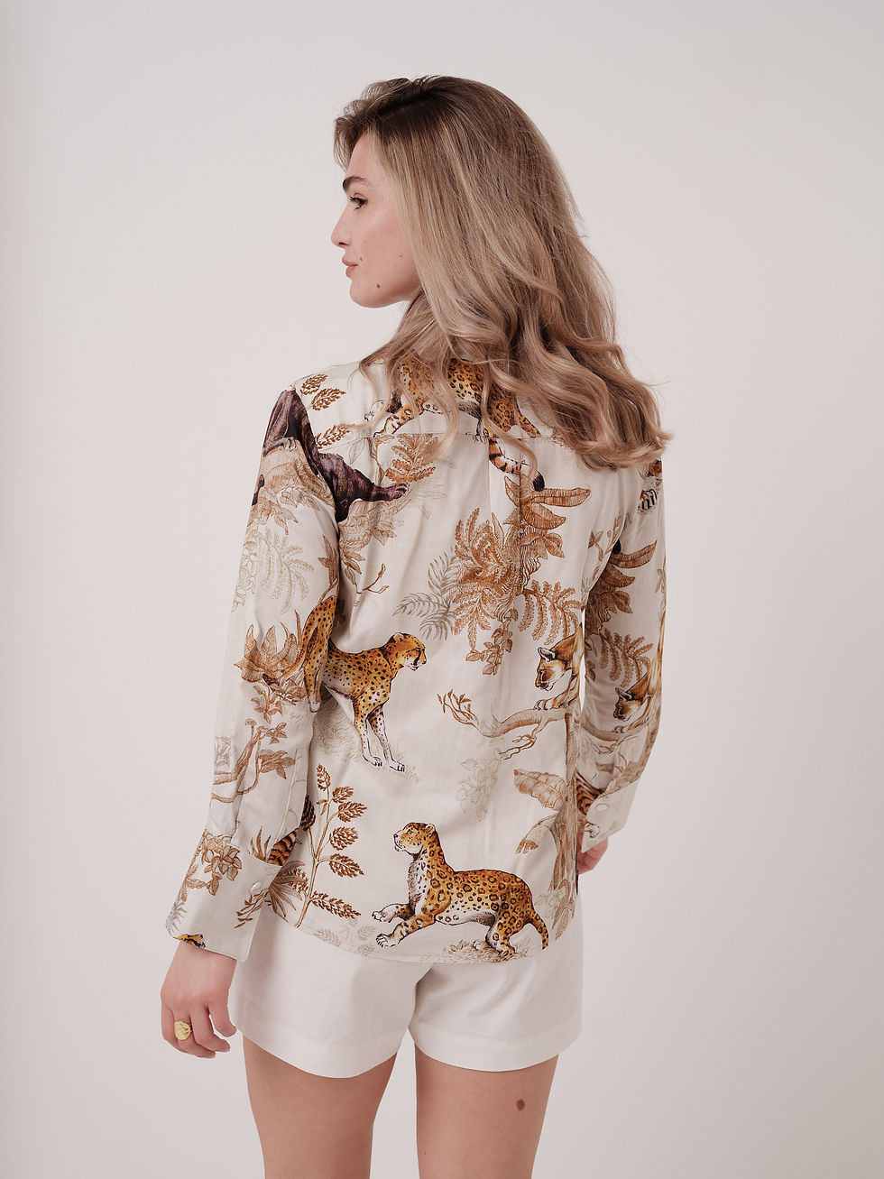 Miniatura: Camicia giungla tencel 