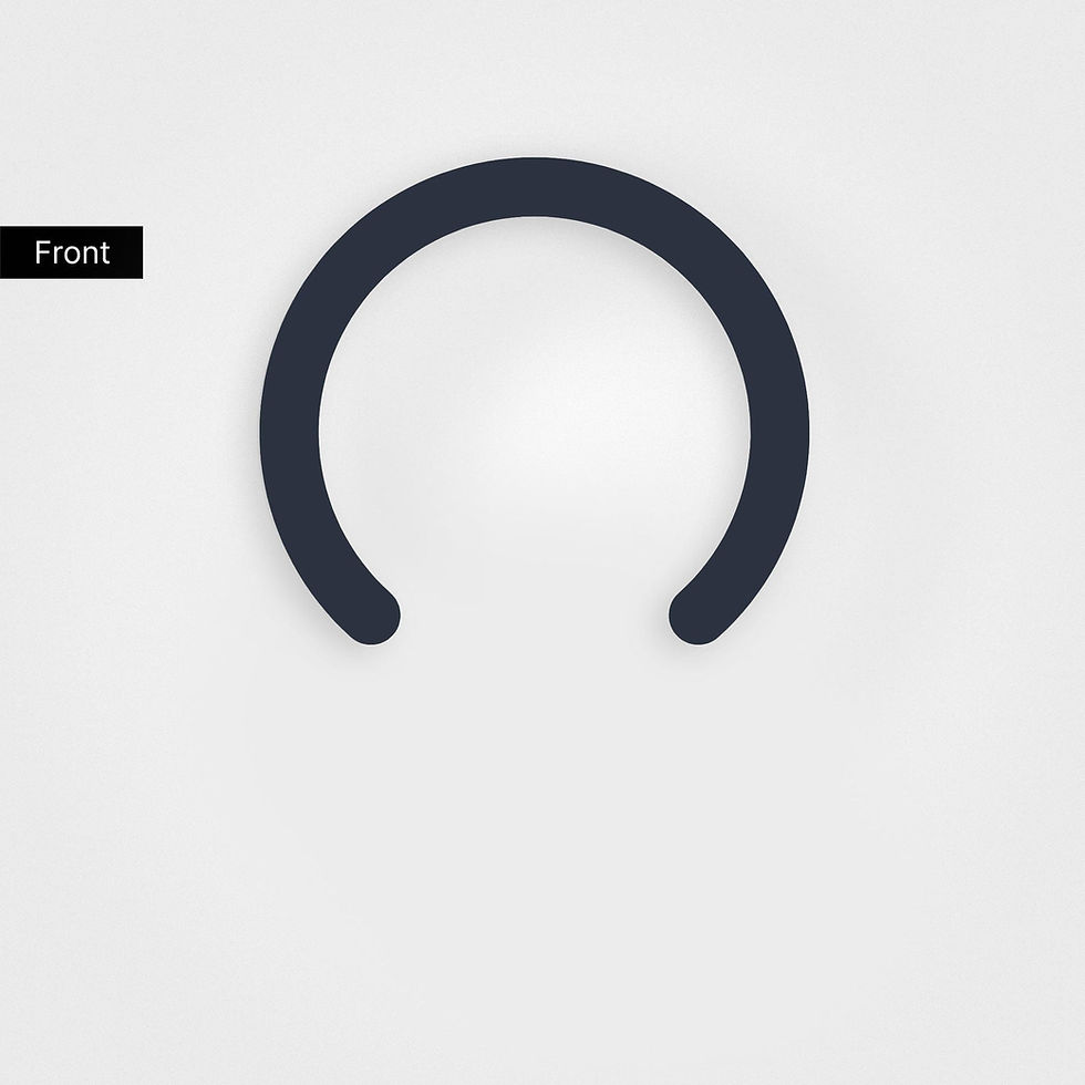 Verwijderbare C-vormige MagSafe-ring in blauw