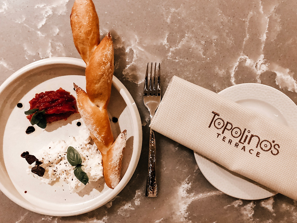 Ricotta appetizer at Topolino's Terrace at Disney's Riviera Resort