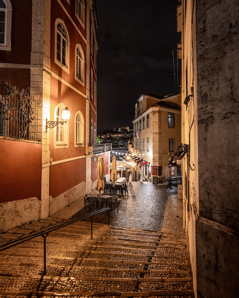 Bairro Alto at night