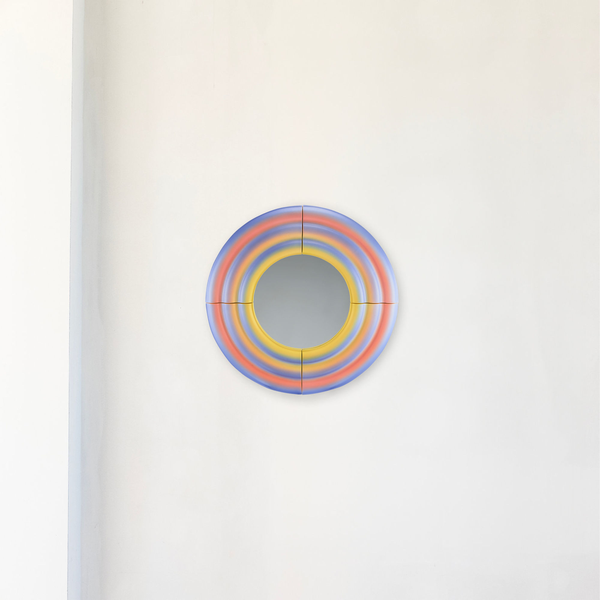 ceramic frame mirror color lilac yellow apricot