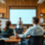 Couple of Teachers sitting and getting education about courses in front of library and the