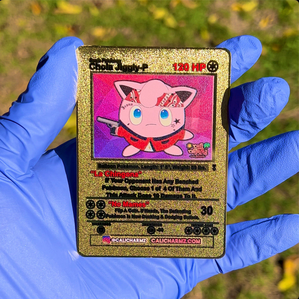 Jigglypuff “Cholo” Gold Pokemon Metal Cards